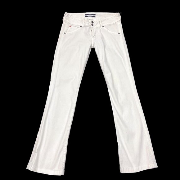Hudson White Bootcut Back Flap Pocket Stretch Low Rise Jeans Womens 28 x 31 - Picture 1 of 6
